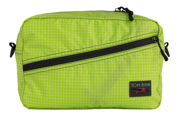 A Packing Cube Shoulder Bag in Kiwi (bright green with white grid) 200 Halcyon